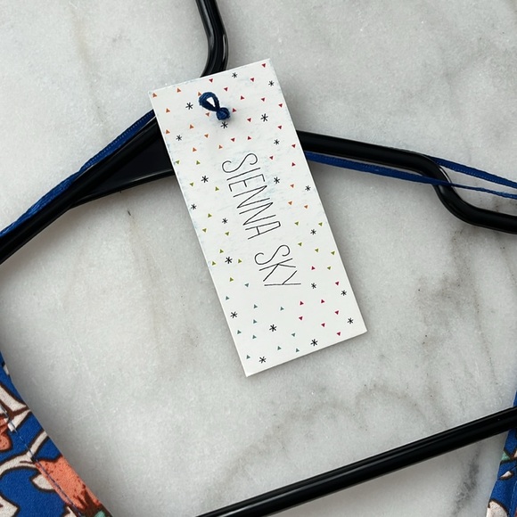 SIENNA SKY Puff Sleeves Boho Floral Printed Top Sz M/L V neck Top - Picture 4 of 13